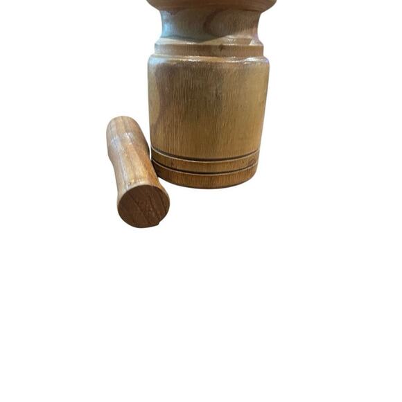 Culinary Corner Wood Mortar & Pestle Grinder Spice Herb Garlic Crusher Grinding - Picture 7 of 8